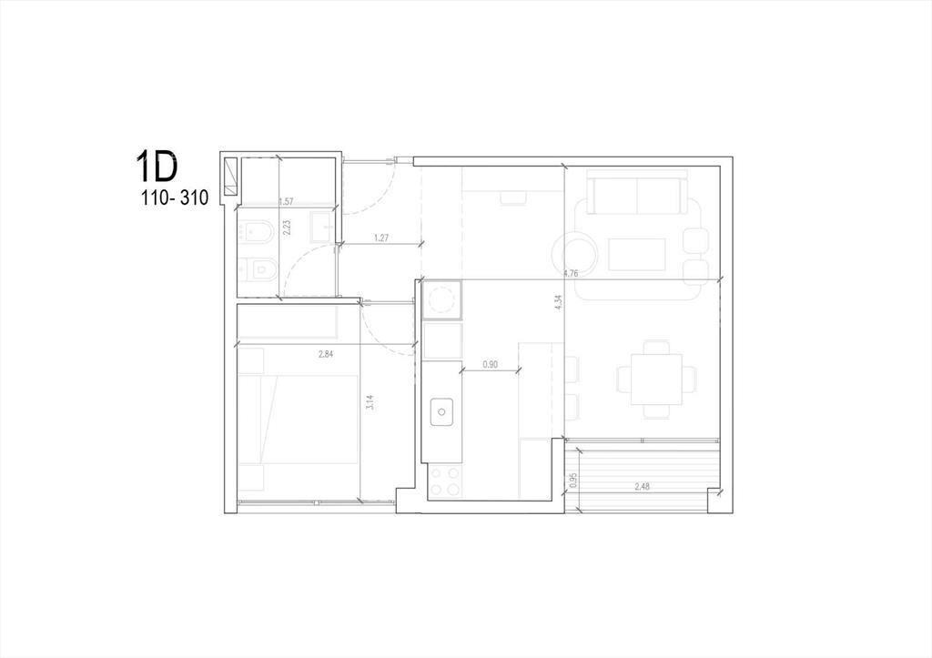 Venta Apartamento 1 Dormitorio en La Blanqueada, Montevideo