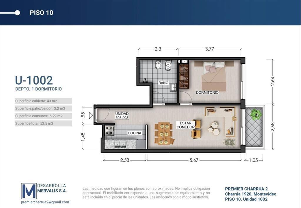 Oportunidad Inversión 1 Dormitorio con Terraza.