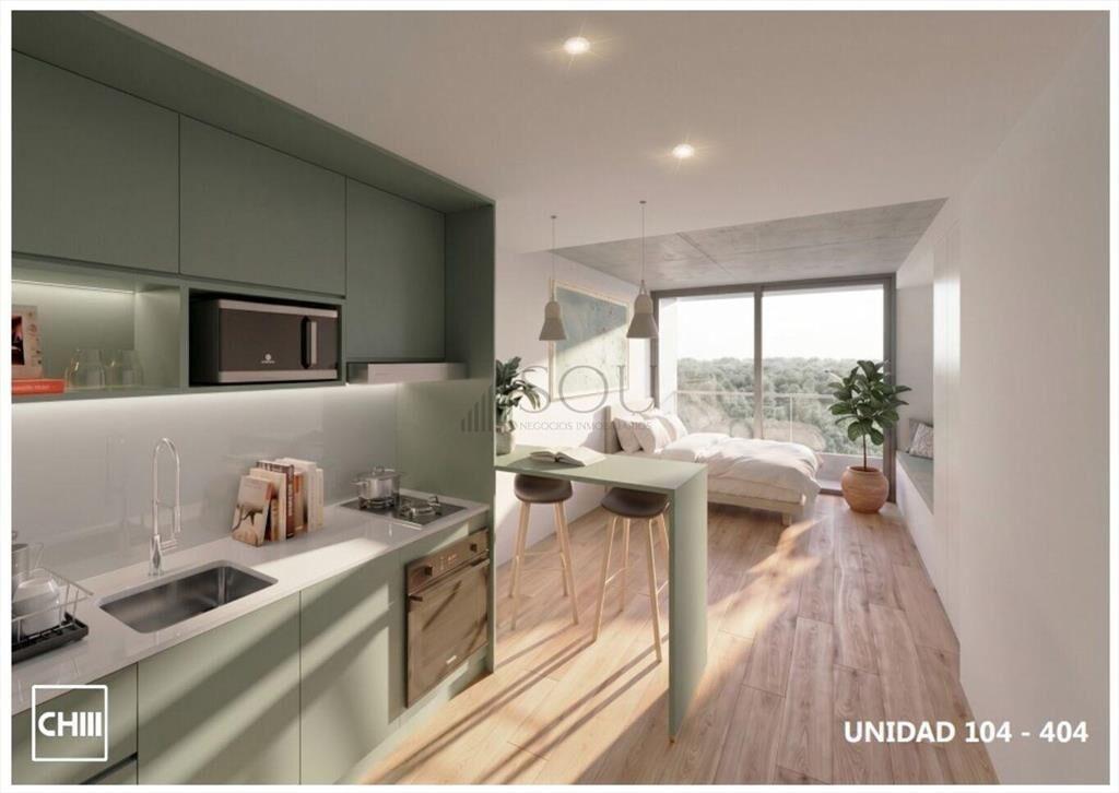 Venta apartamento monoambiente con balcón en Pocitos