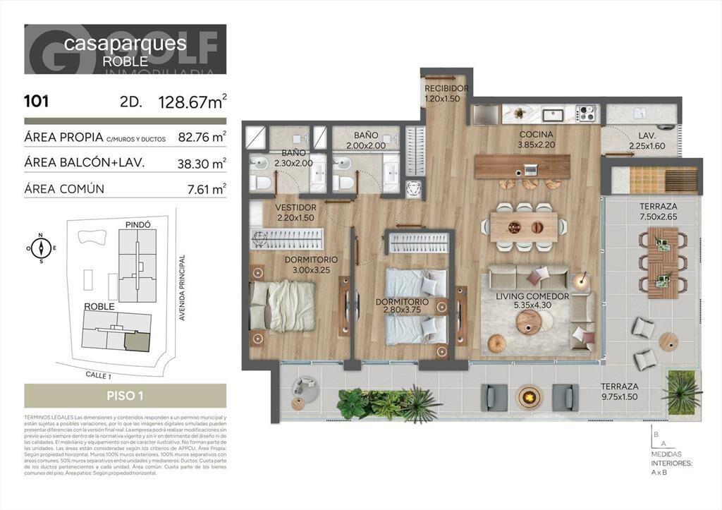 Venta apartamento en Barrio Parques - Carrasco Norte CASA P