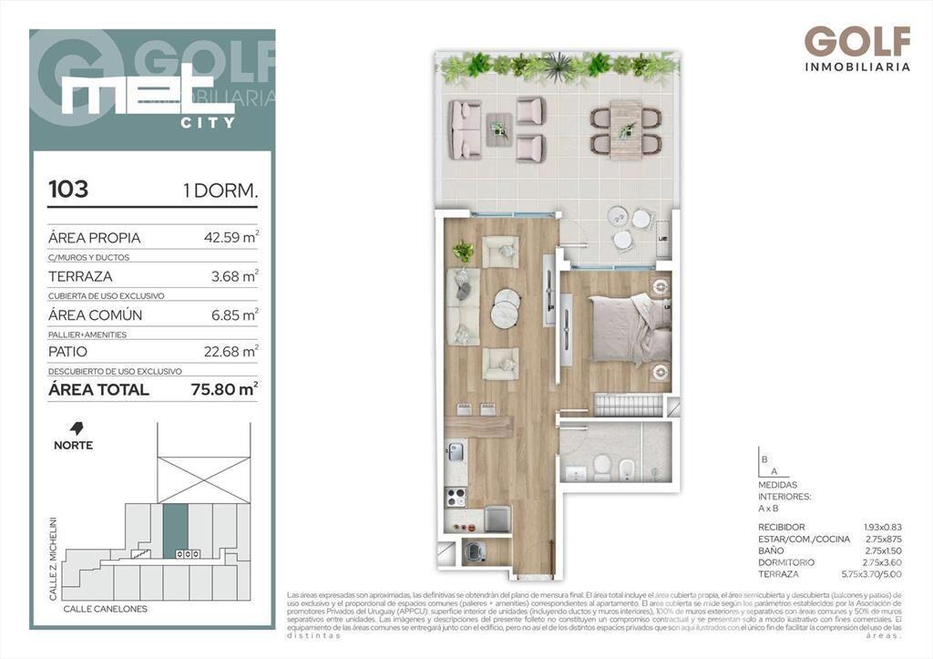 Venta apartamento 1 dormitorio en el Centro