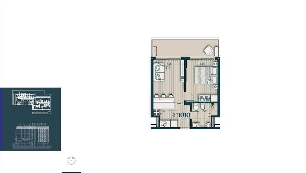 Venta apartamento de un dormitorio en Parque Rodó - 1010