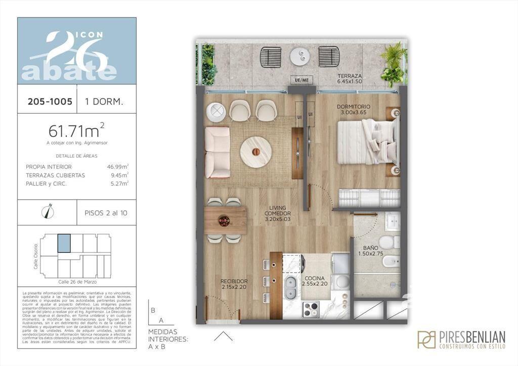 Venta apartamento 1 Dormitorio en Pocitos - Icon 26