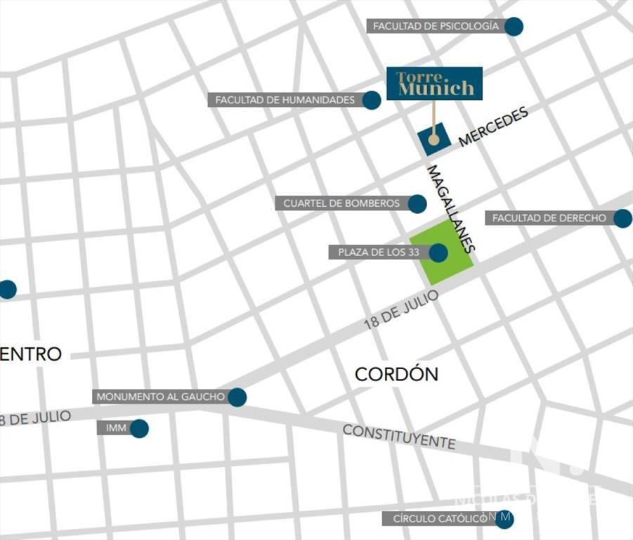 Venta Apartamento de 1 dormitorio en Cordón, Torre Munich