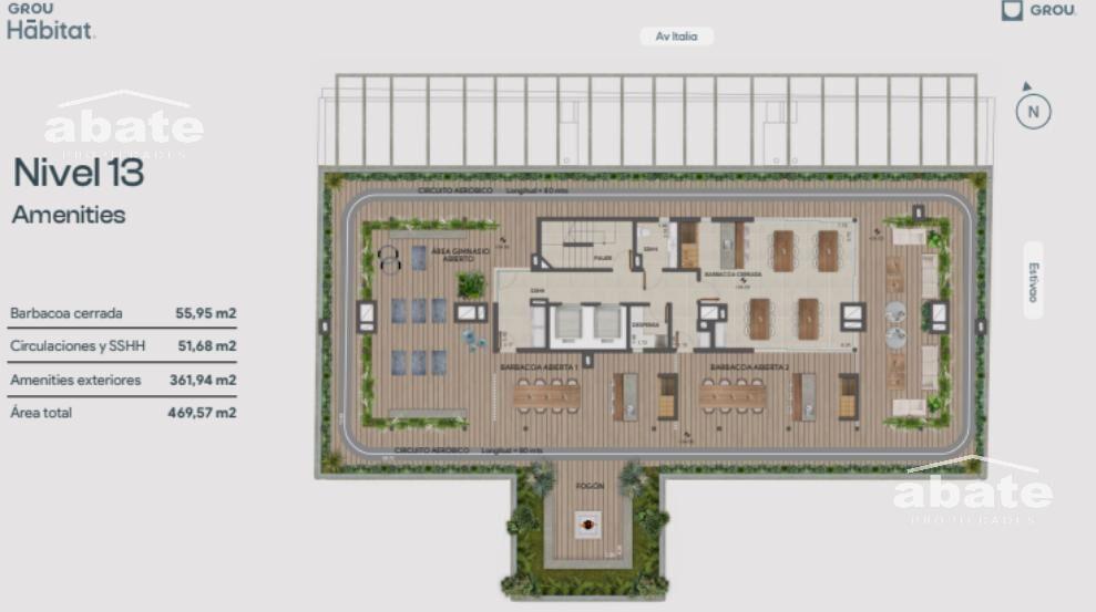 Apartamento 2 dormitorios con Terraza A ESTRENAR en Parque