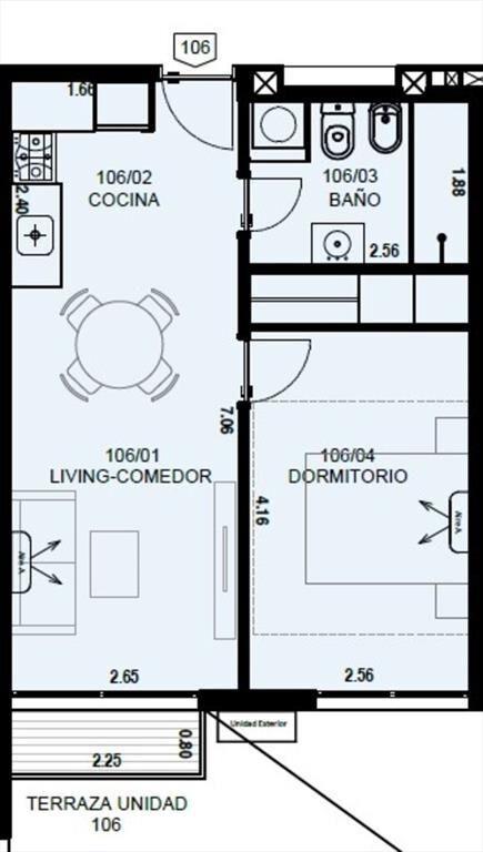 Venta apartamento 1 dormitorio en Palermo con renta