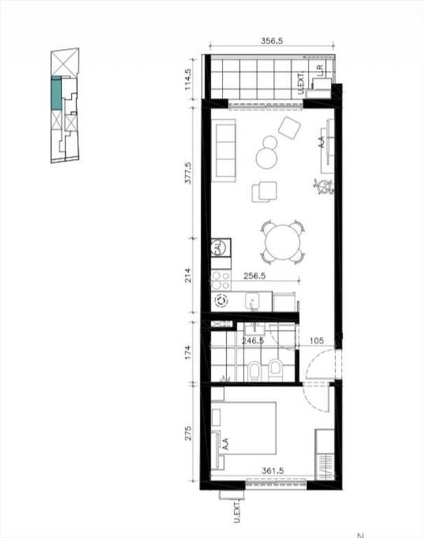 Venta apartamento 1 dormitorio en Cordón