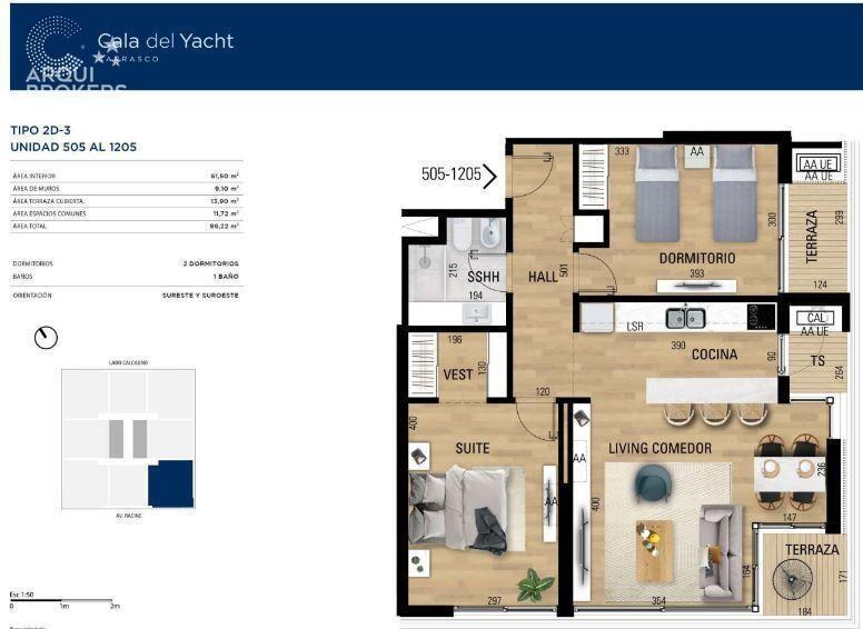 Apartamento de dos dormitorios en venta en Carrasco - 905