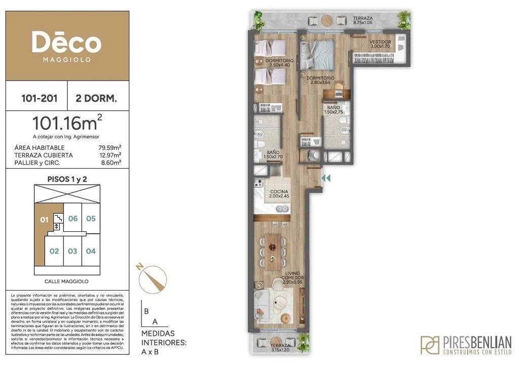 Venta apartamento 2 dormitorios, Déco Maggiolo, Parque Rodó