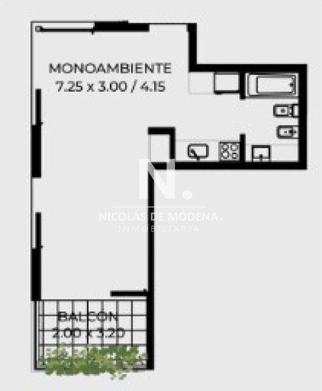 Molino Giot , apartamento monoambiente en venta
