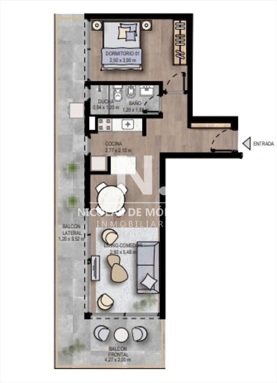 Vende apartamento de 1 dormitorio en Mansa, Punta