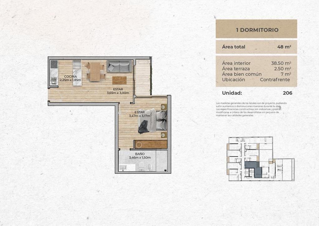 Venta Apartamento 1 Dormitorio en Centro (Montevideo)