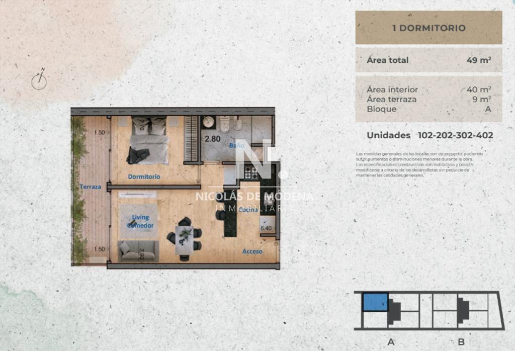 Apartamento en Venta de 1 Dormitorio, Ideal para Inversión