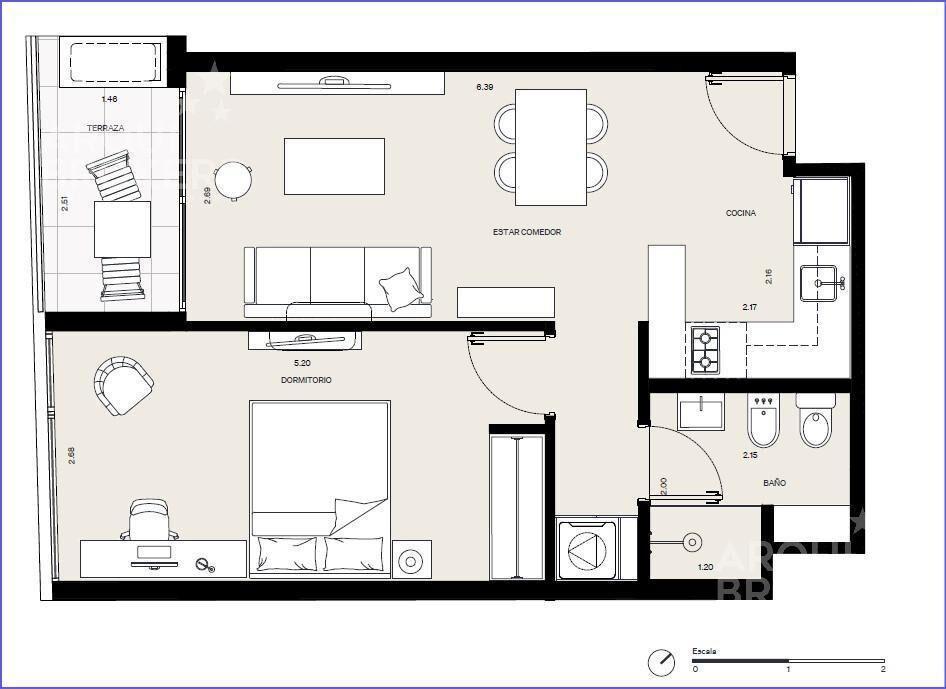 Apartamento de un dormitorio en venta en Buceo - 418