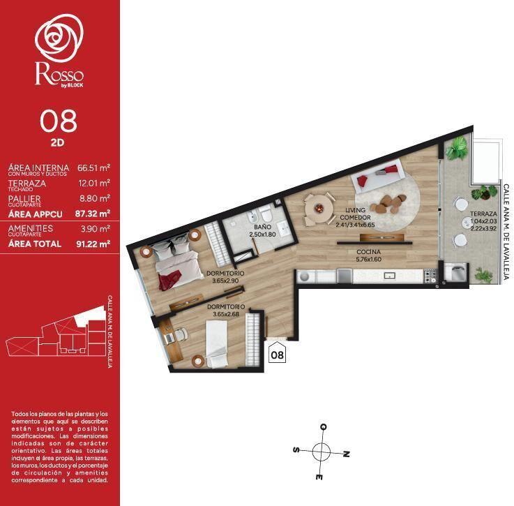 Venta Apartamento 2 Dormitorio en Cordón
