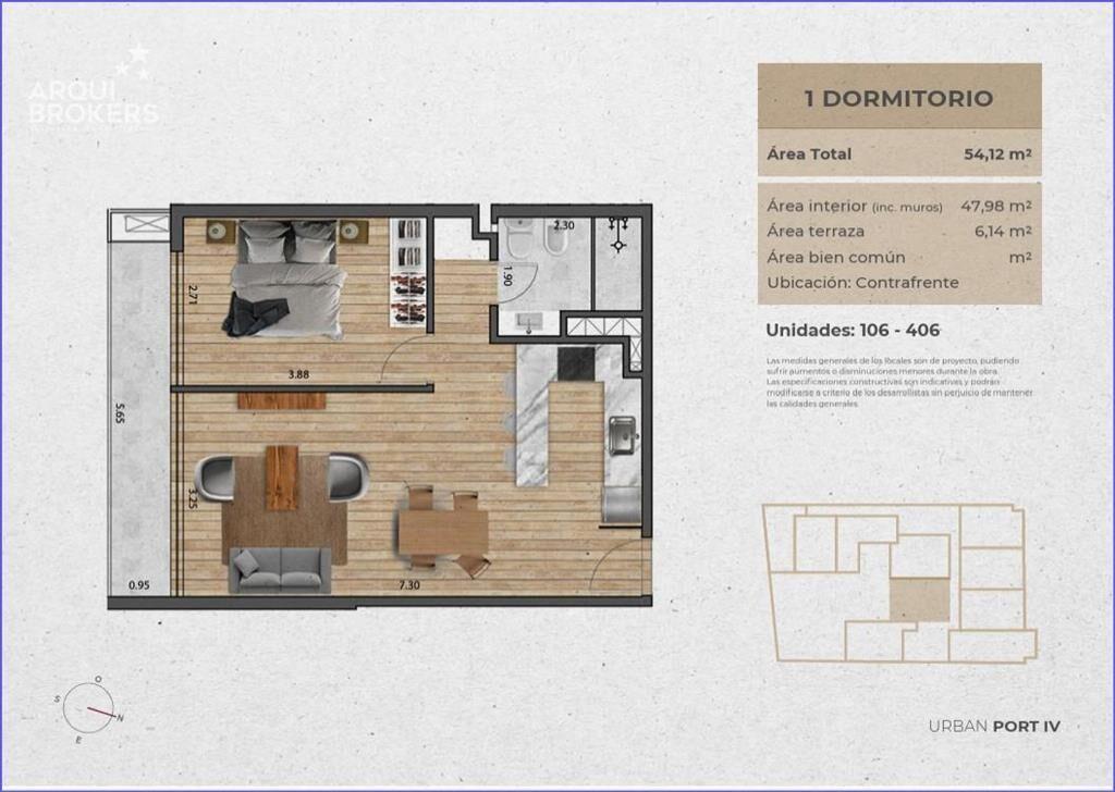 Apartamento de un dormitorio en venta en Pocitos Nuevo - 30