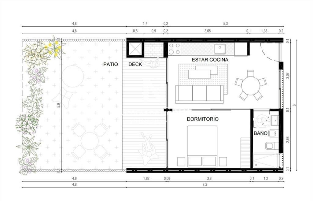En venta apartamento de 1 dormitorio en Punta