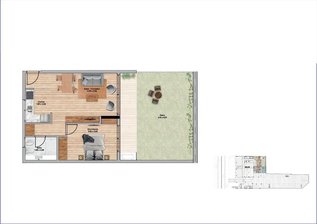 Apartamento de un dormitorio en venta en Pocitos Nuevo - 0