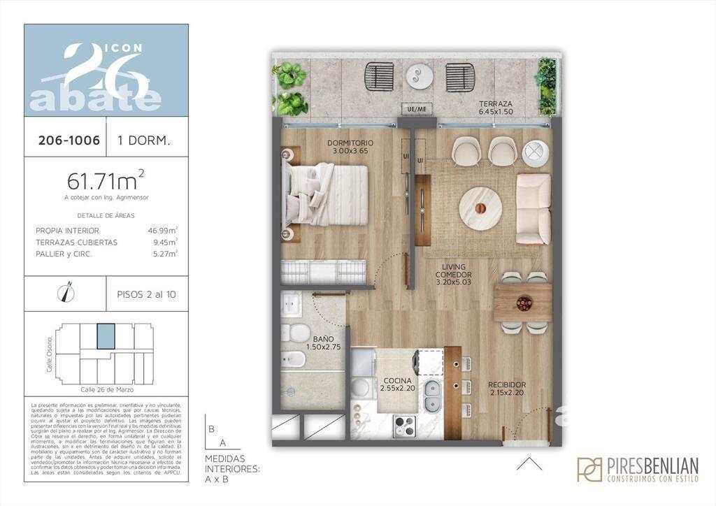 Venta apartamento 1 Dormitorio en Pocitos - Icon 26