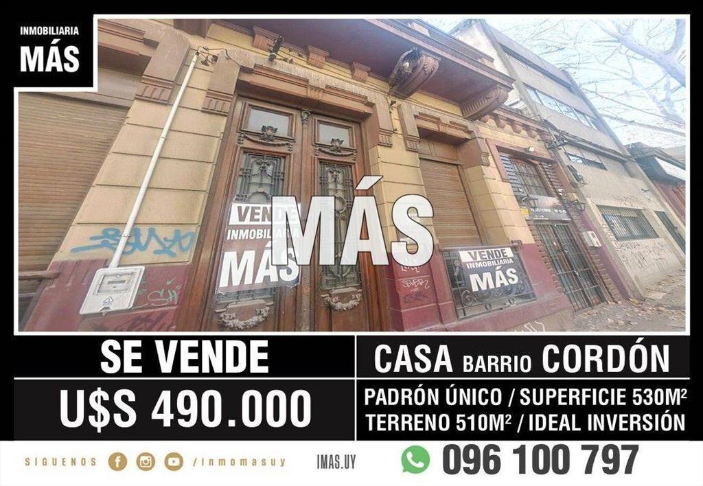 Casa Venta Padrón Único Cordón Montevideo iMas.uy MA *...