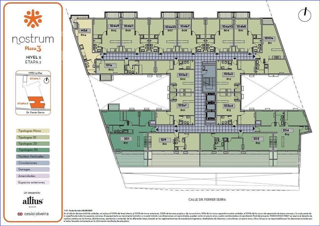 Apartamento de un dormitorio en venta en Tres Cruces - 210