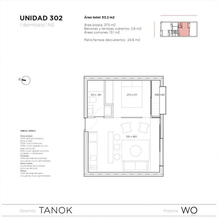 Venta apartamento 1 dorm en Palermo, Maldonado y Trueba