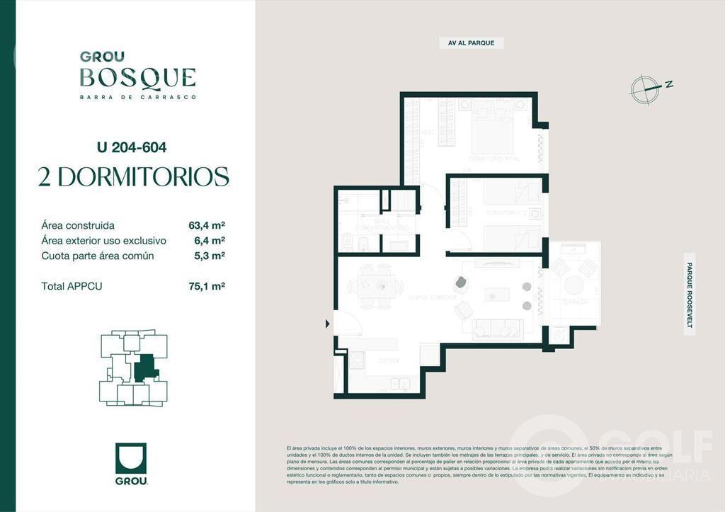 Venta de Apartamento de 2 Dormitorios en Barra de Carrasco