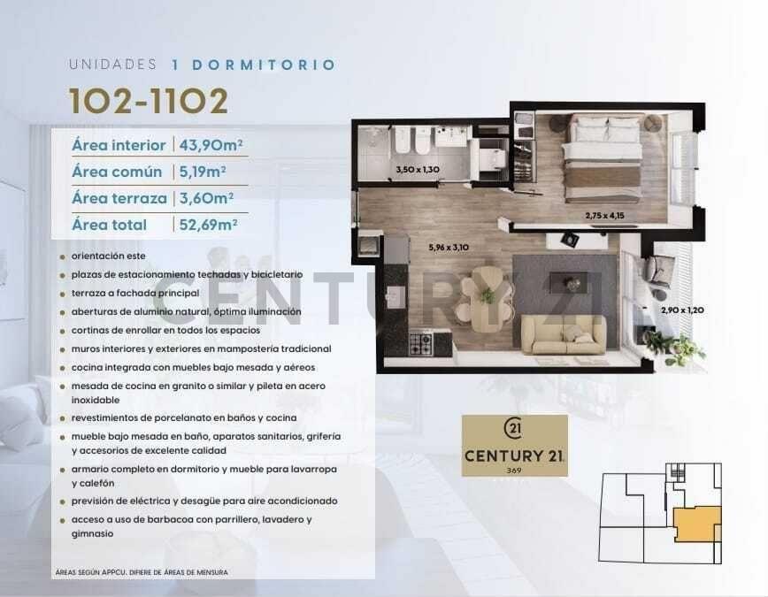 APARTAMENTO EN CORDON-2 DOR FRENTE CON PATIO-AMENITIES-EN...
