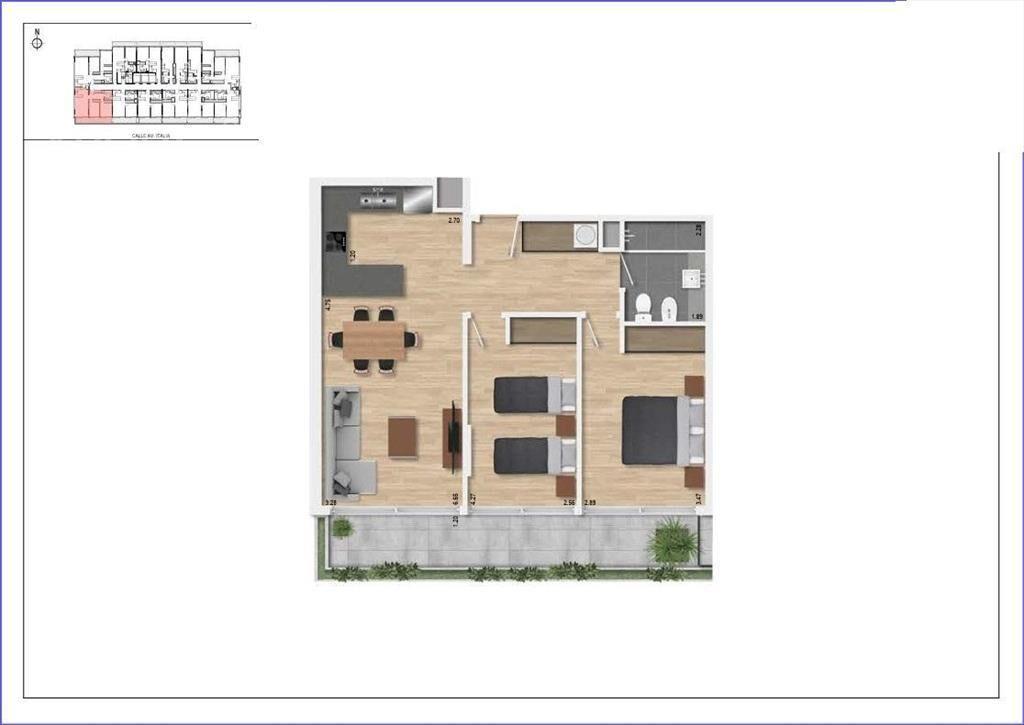 Apartamento de dos dormitorios en venta en Buceo - 101