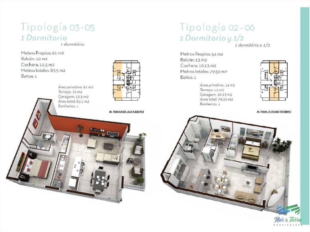 Apartamento en Roosevelt, 2 dormitorios *