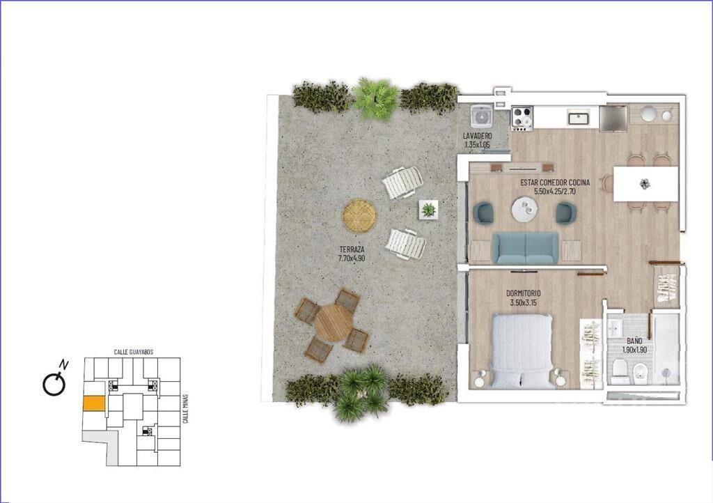 Apartamento de un dormitorio en venta en Cordón - 102