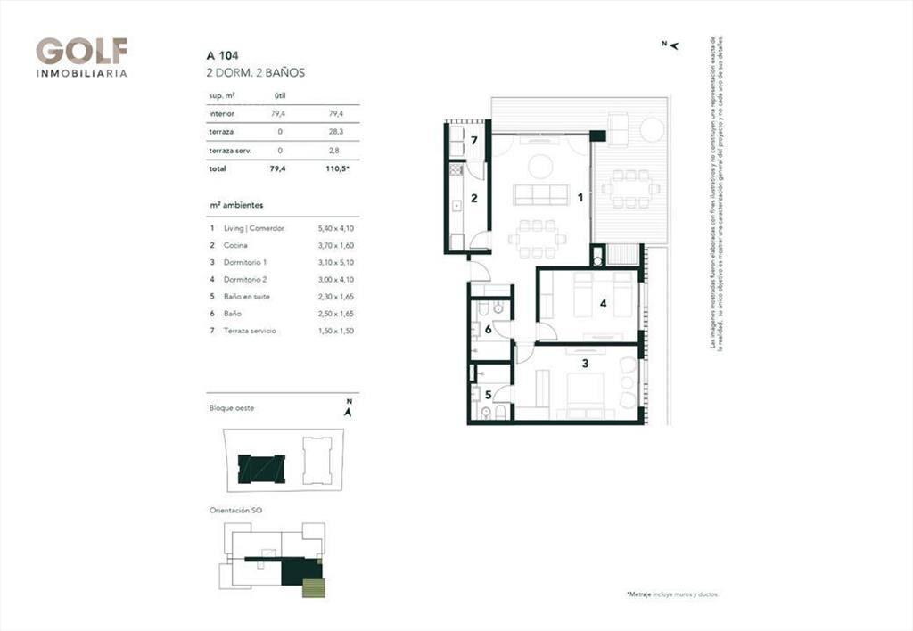 Venta apartamento de 2 dormitorios con terraza en Barrio Pa