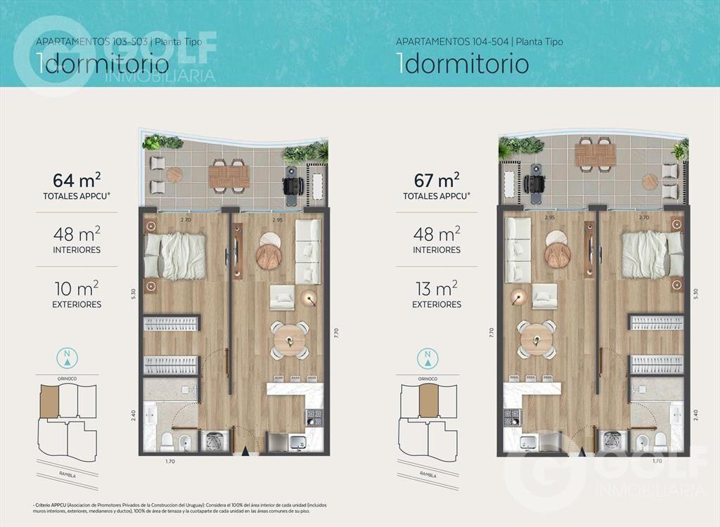 Venta de apartamento 1 Dormitorio en Malvin - CORDELIA
