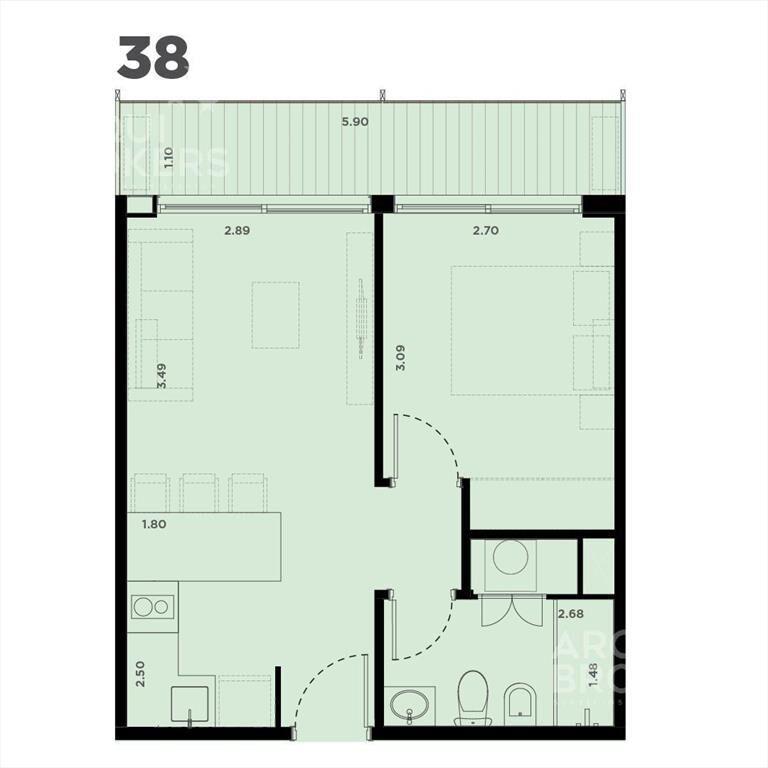 Apartamento de un dormitorio en venta en La Blanqueada - 23