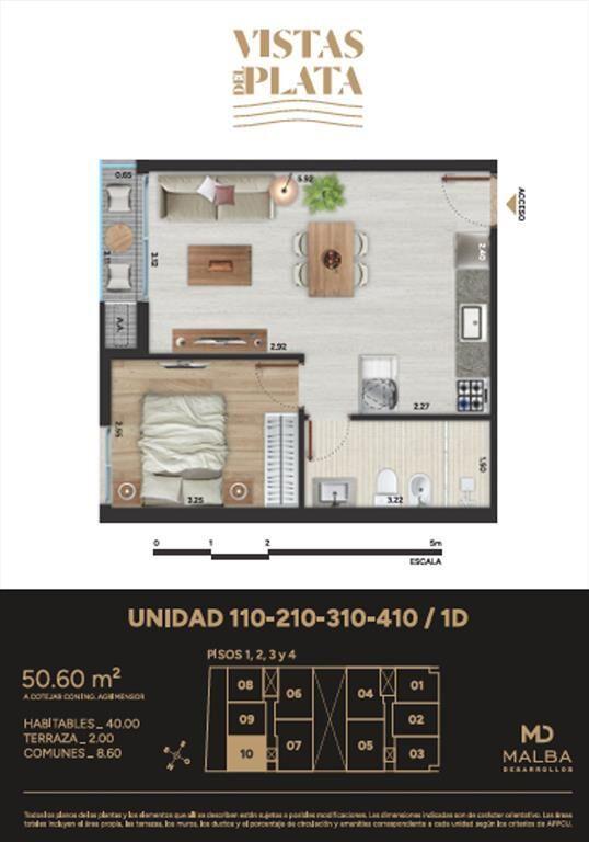 Venta apartamento 2 dormitorios a estrenar