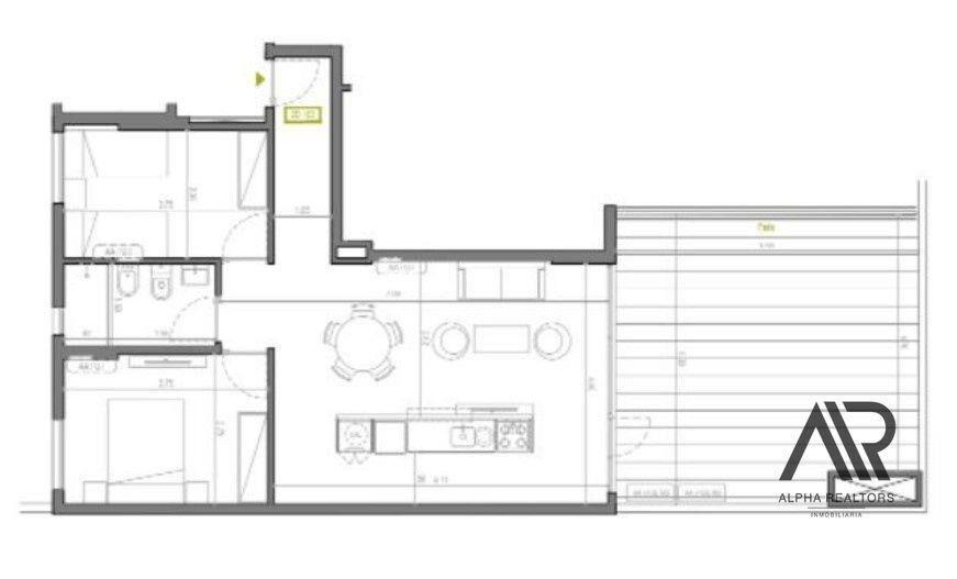 Apartamento De 2 Dormitorios y Cómodo Patio En Aguada. E...