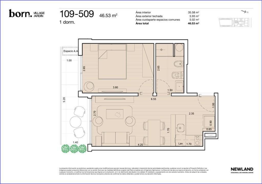 Apartamento de un dormitorio en venta en La Blanqueada - 20