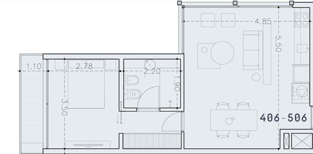 Uy Solano Venta 1 dormitorio en Punta Carretas