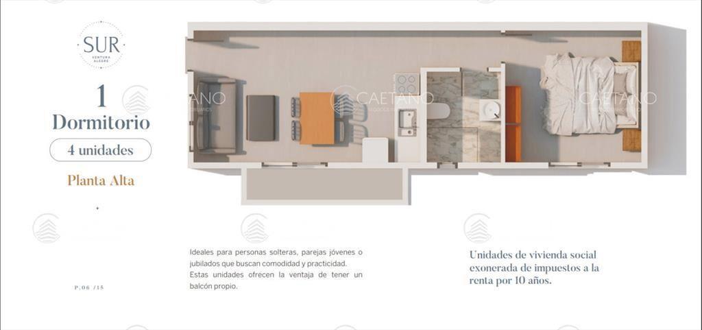 Venta apartamento 1 dormitorio. Maldonado.