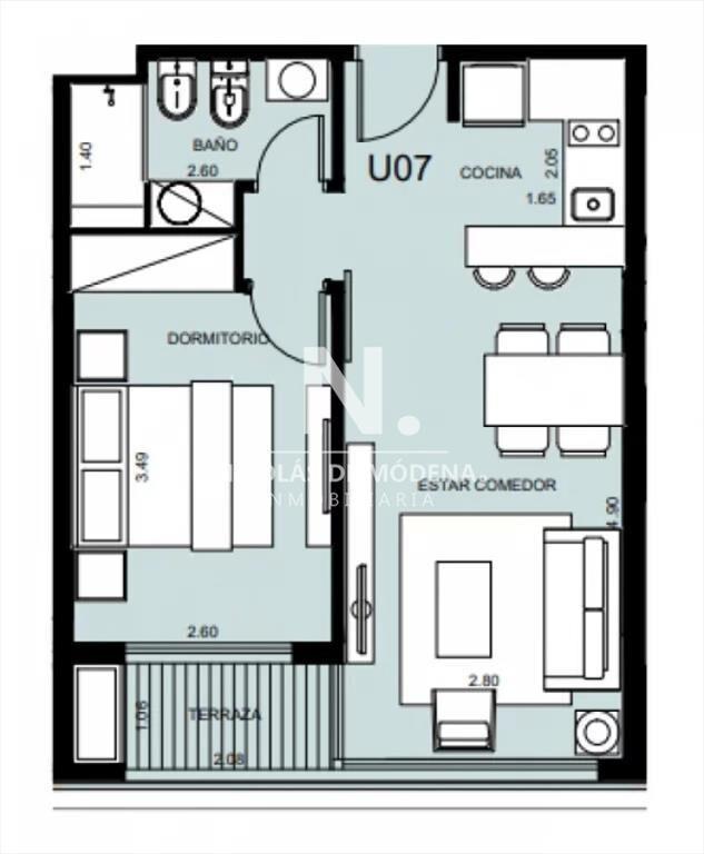 Departamento de 1 dormitorio en venta, proximo a