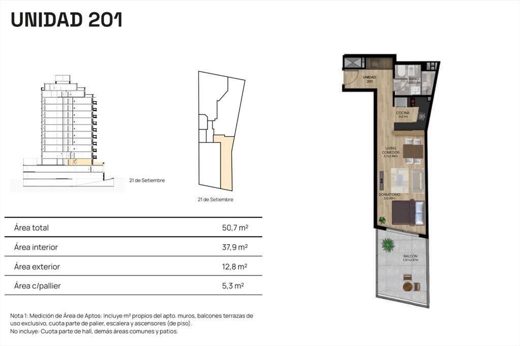 VENTA MONOAMBIENTE BALCÓN PUNTA CARRETAS POZO