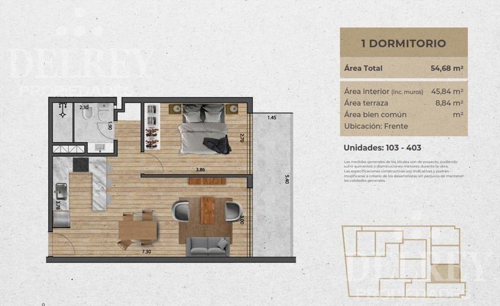 Venta Apartamento - Pocitos Nuevo DELREY PROPIEDADES
