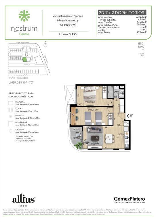 VENTA 2 DORMITORIOS NOSTRUM GARDEN PRADO