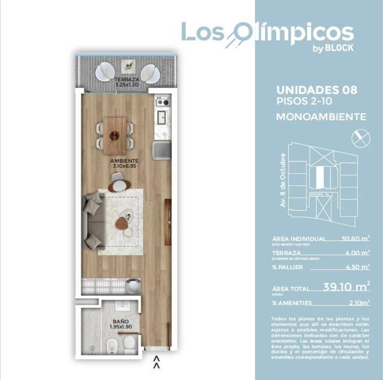 Venta de monoambiente en La Blanqueada, Los Olímpicos