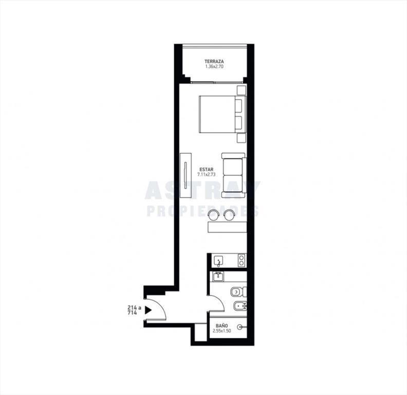 Venta MONOAMBIENTE MALVIN, MONTEVIDEO REF.: 820...