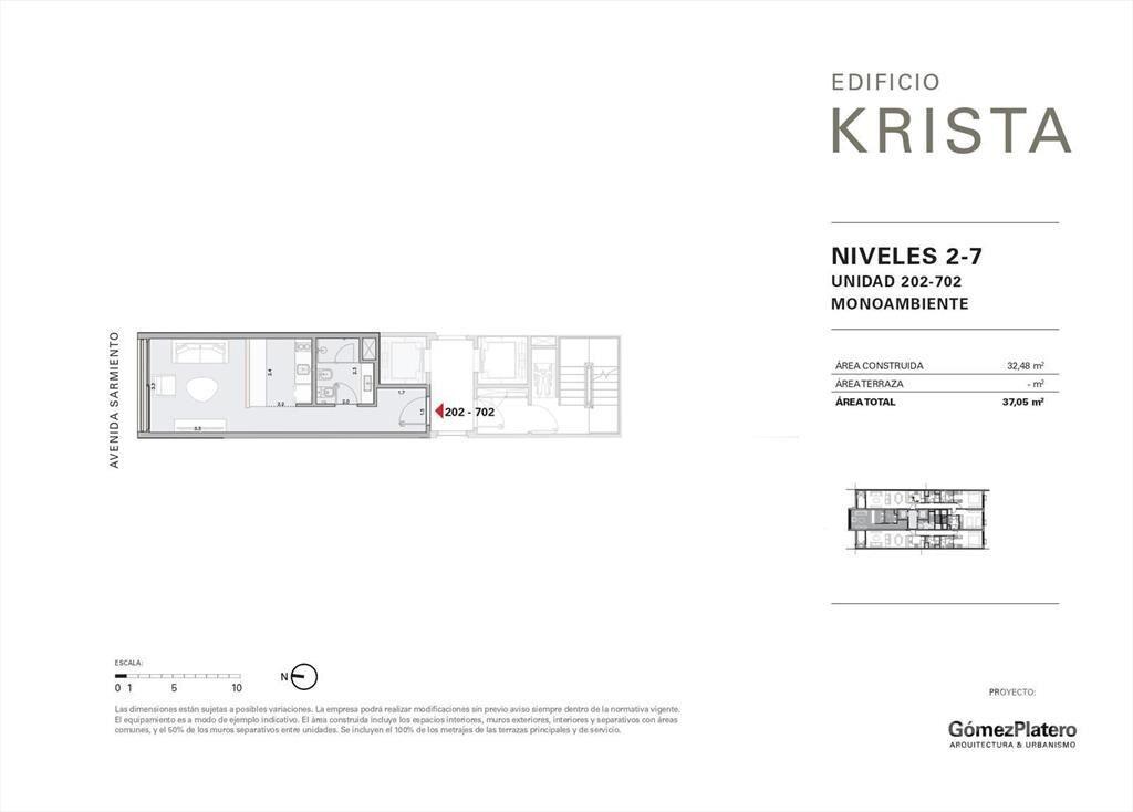 Venta de apartamento monoambiente en Punta Carretas