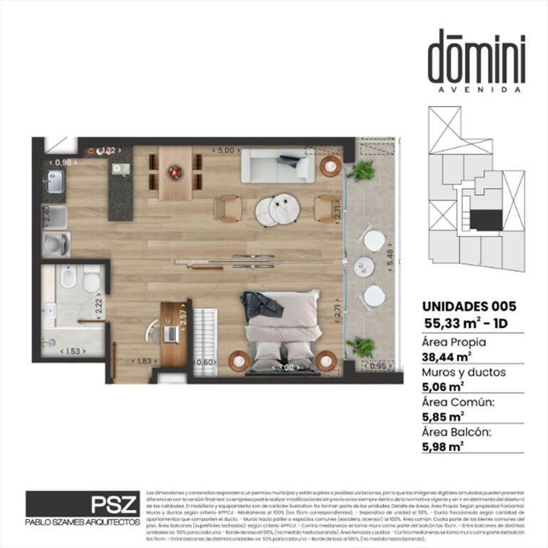 VENTA DE 1 DORM LA BLANQUEADA ESTRENA ABRIL 2027