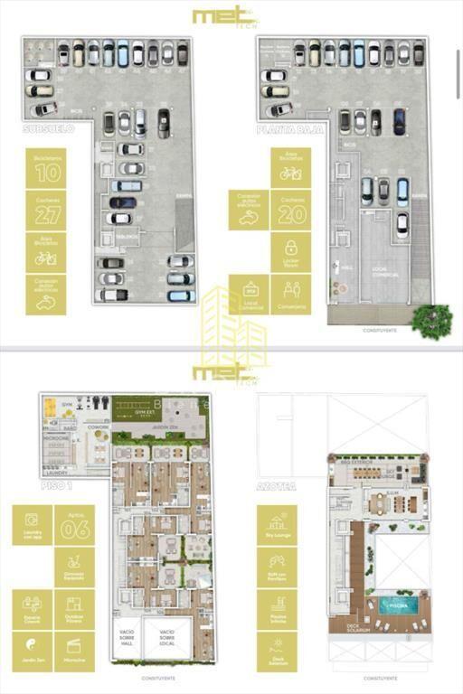 Apartamento 1 dormitorio en Cordón, Entrega 2025