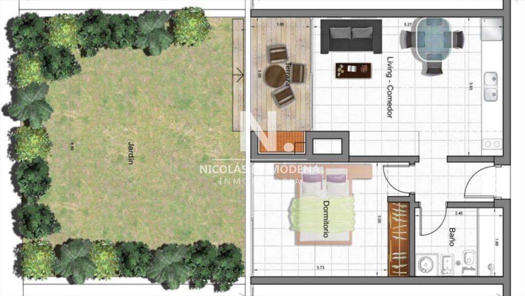 En venta apartamento de 1 dormitorio en Punta del