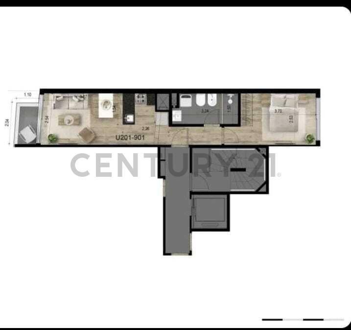 ALQUIER APTO 1 DOR CON GARAGE,CENTRO A ESTRENAR AL FRENTE...